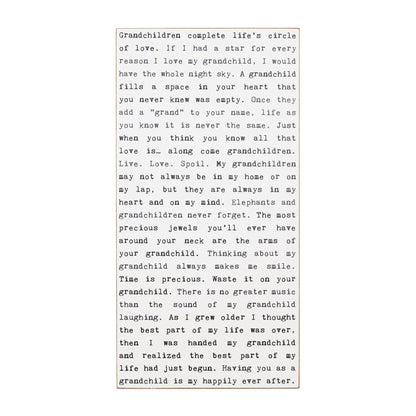 Typewriter Sign Grandchildren