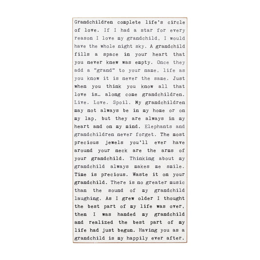 Typewriter Sign Grandchildren