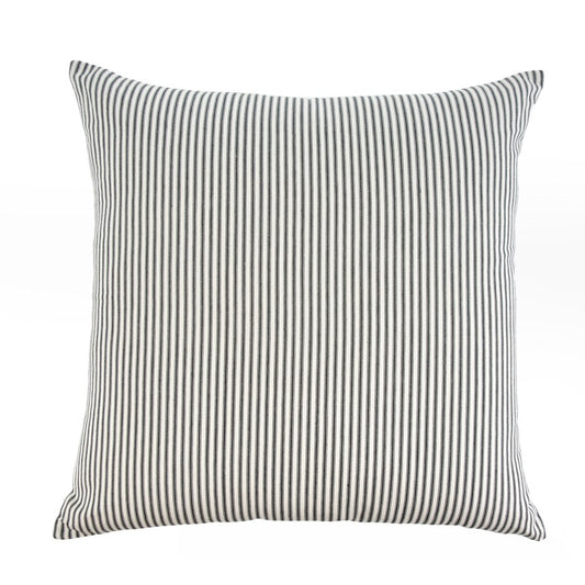 French Ticking Pillow, Black