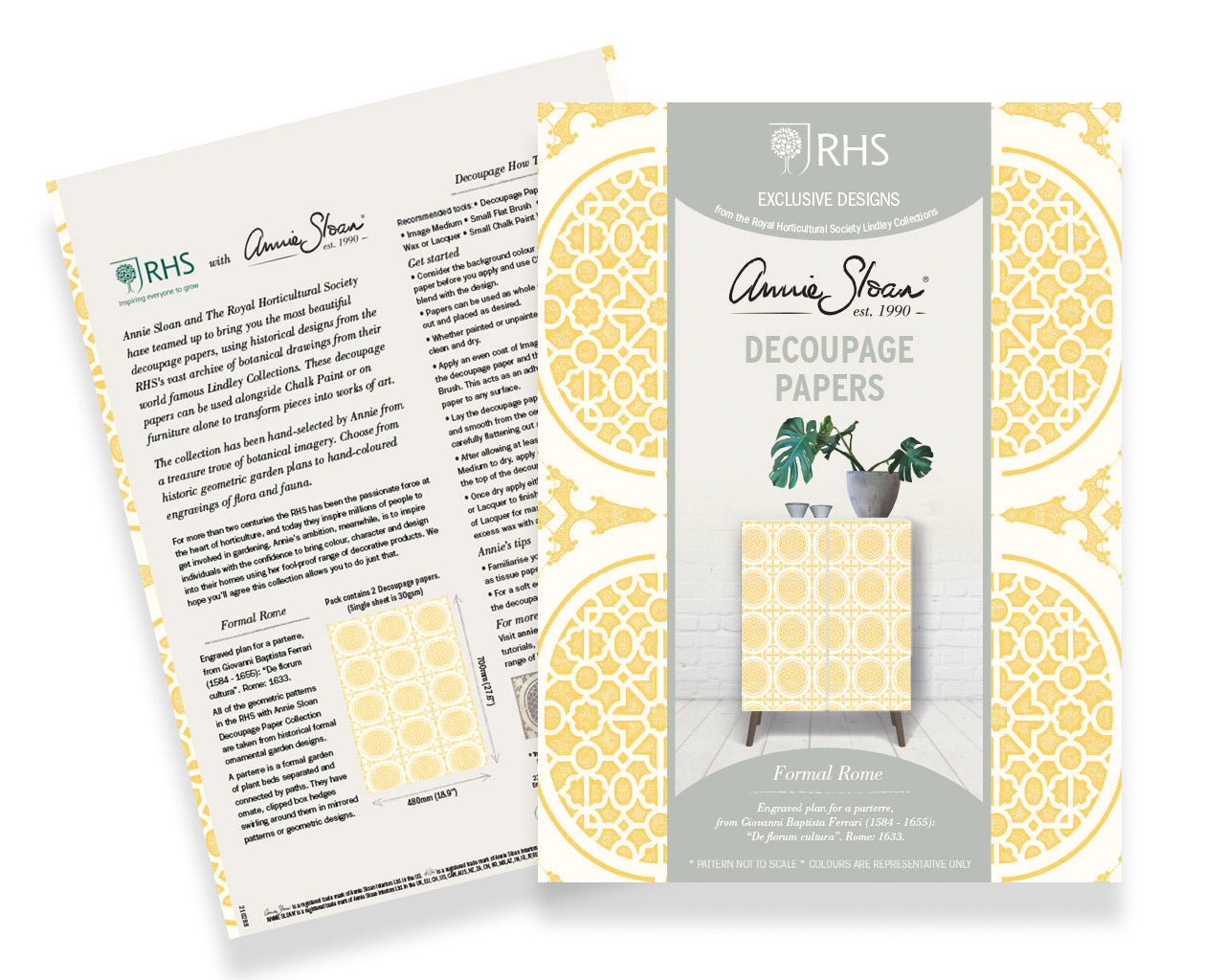 RHS DECOUPAGE PAPER FORMAL GARDEN