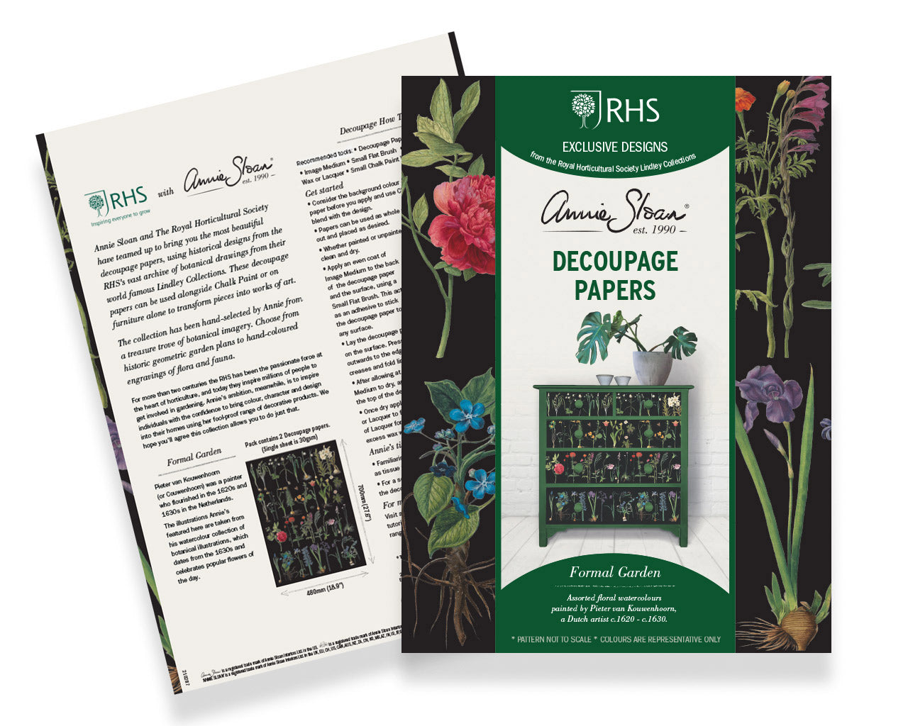 RHS DECOUPAGE PAPER FORMAL GARDEN