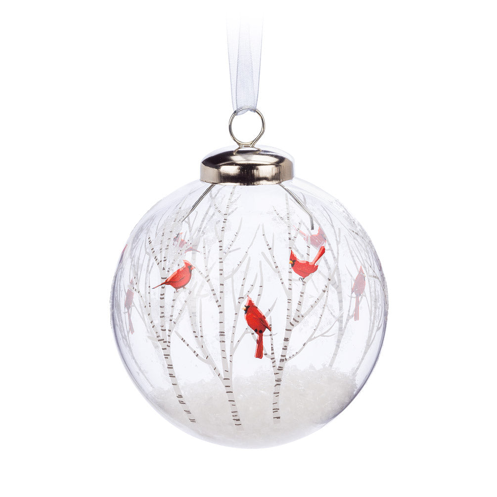 Cardinal in Trees Ball Ornament