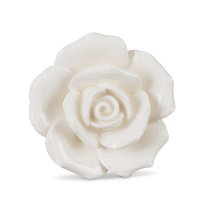 KNOB, White Rosette Knob