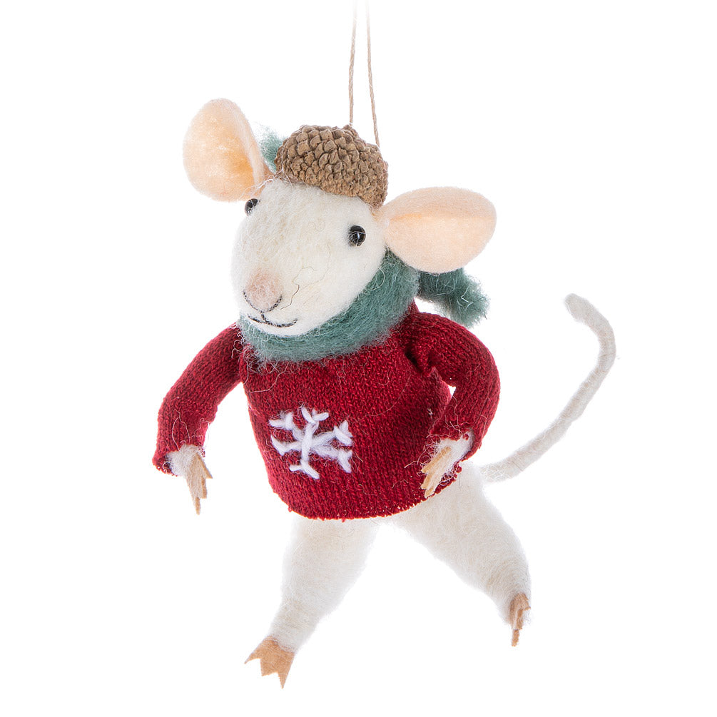 Mouse in Sweater Ornament