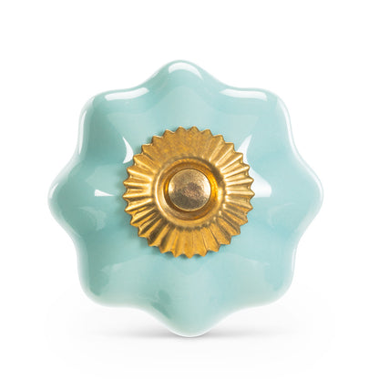 Knob, Pumpkin Knob Turquoise