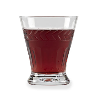 Tumbler Glass with Cutting