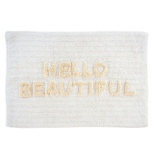 Indaba Bath Mat Hello Beautiful