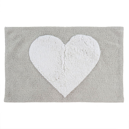 Grey / White Bath Mat