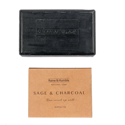 Natural Sage And Charcoal Bar Soap