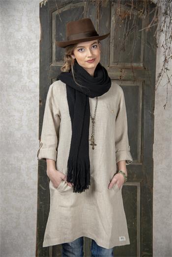 Dress - Simple heart - Linen color