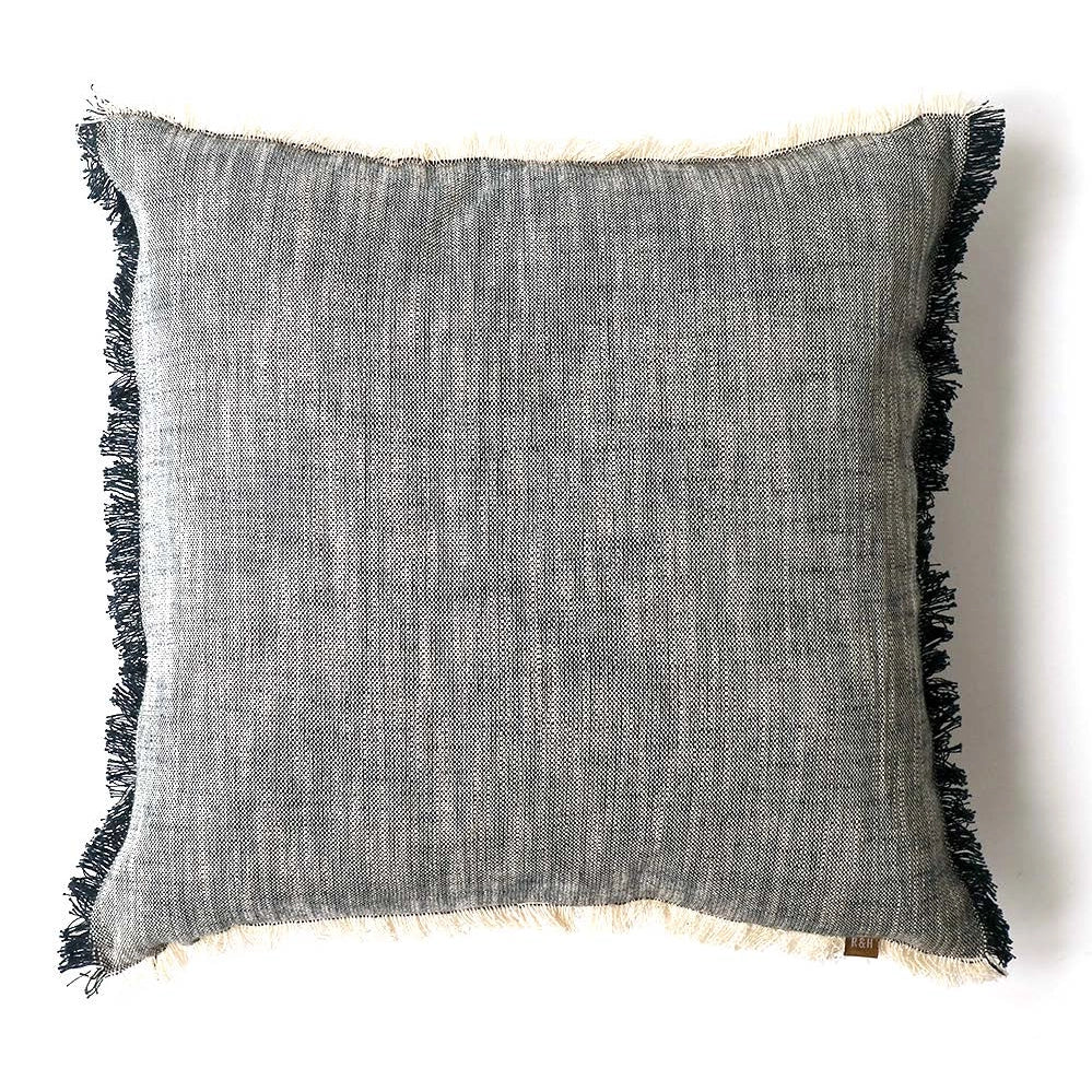 Slub Chambray Pillow cover in Navy blue