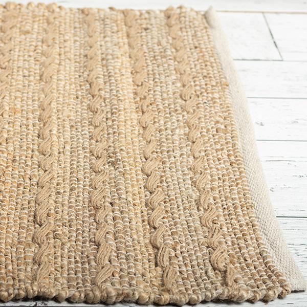 Jute Cotton Rug, Large, Brown 48' by 72"
