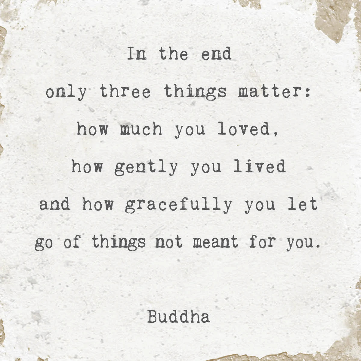 MARBLE COASTER BY CEDAR MOUNTAIN, IN THE END (BUDDHA)