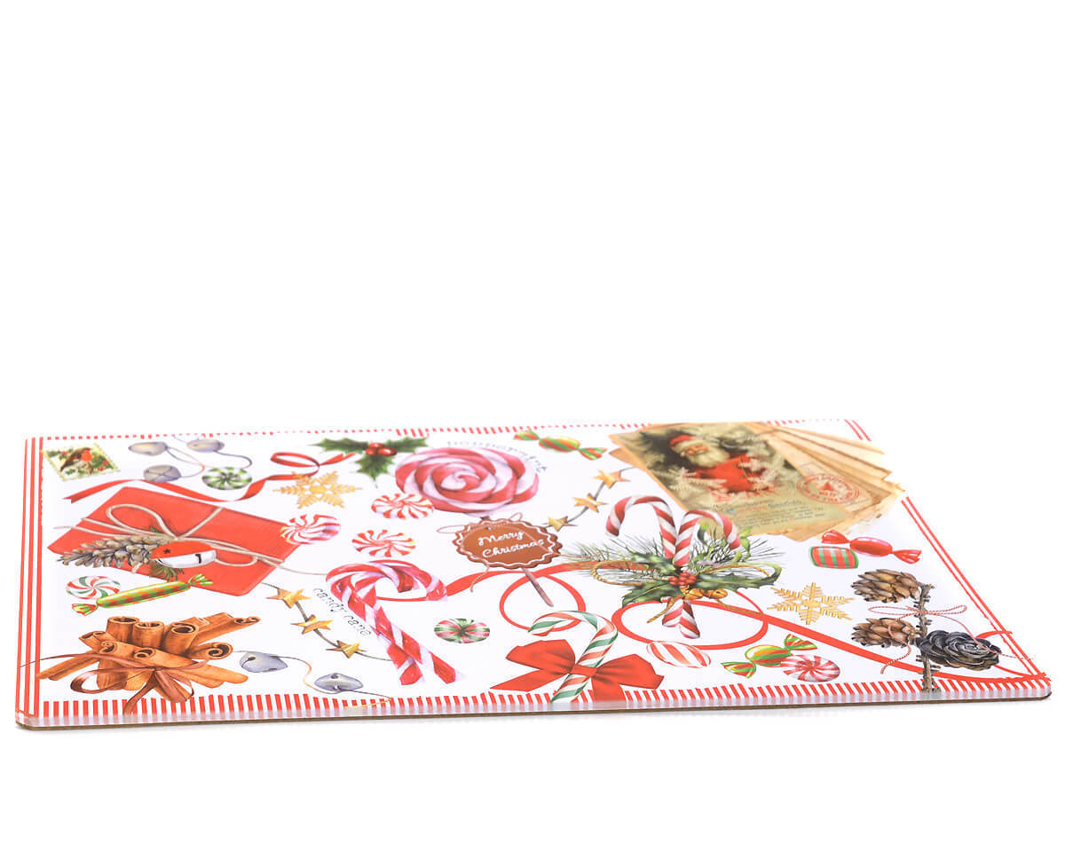 MICHEL DESIGN WORKS, PEPPERMINT PAPER PLACEMATS