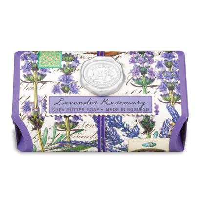 MICHEL DESIGN WORKS LARGE BATH SOAP BAR, LAVENDER ROSEMARY
