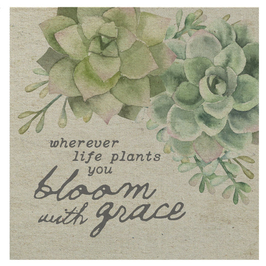Mini Canvas, Bloom With Grace, Shelf Decor
