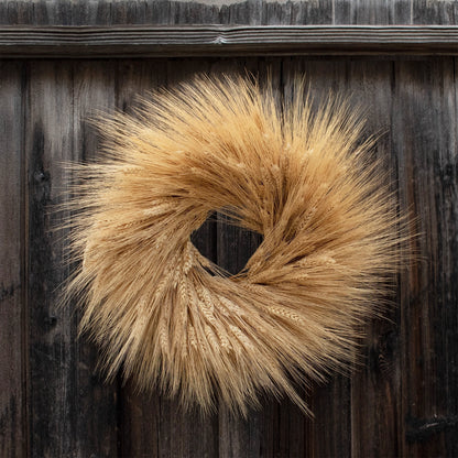 WREATH, 18" Dried Wheat Wreath