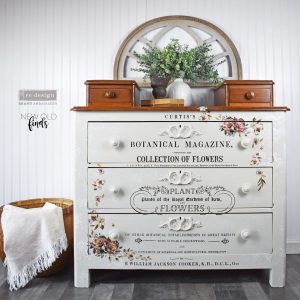 RE·DESIGN WITH PRIMA DECOR TRANSFERS® – BOTANICAL MAGAZINE – TOTAL SHEET SIZE 24″X35″, CUT INTO 3 SHEETS