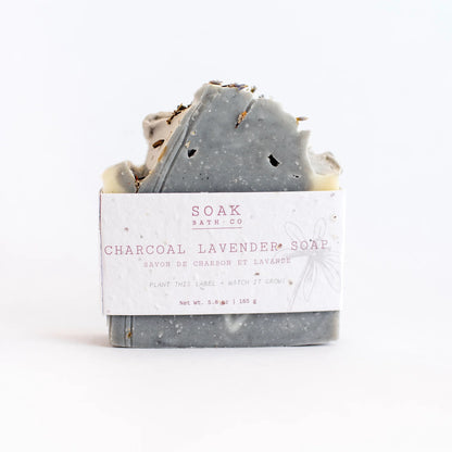 SOAK Bath Co. Charcoal Lavender Soap Bar