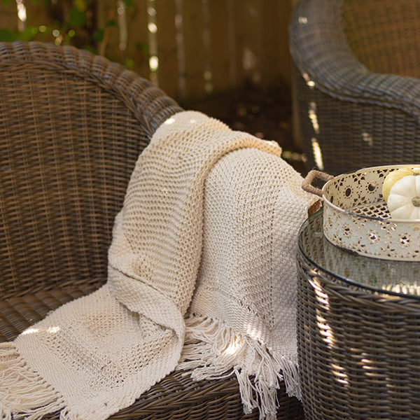 Cotton Cream Throw