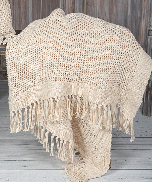 Cotton Cream Throw