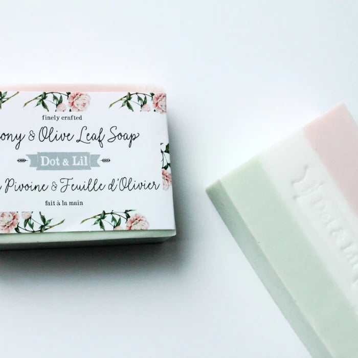 DOT & LIL PEONY & OLIVE LEAF SOAP