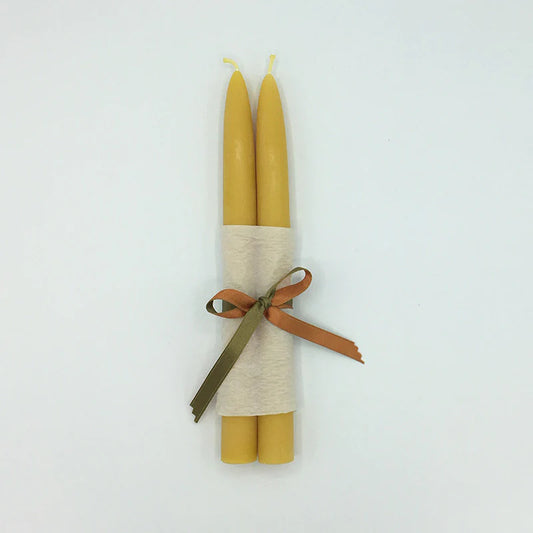 BEESWAX CANDLES: YELLOW TAPERS